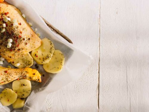 Sobrecoxa com batata