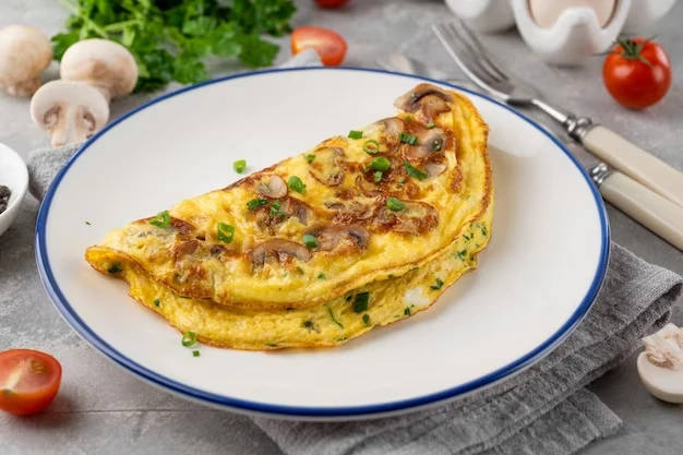 Omelete de cogumelos