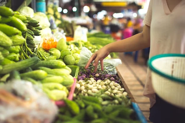 Comprando vegetais