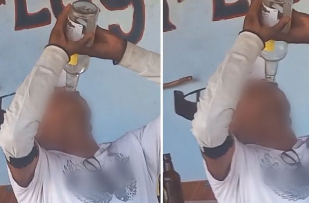 Trabalhador rural morre após beber de uma só vez uma garrafa de cachaça. 