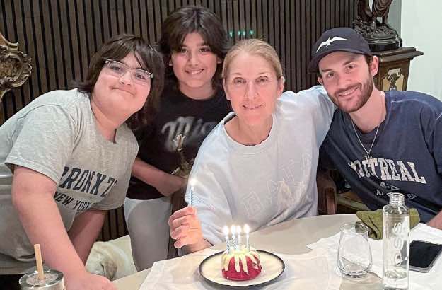 Céline Dion e filhos 