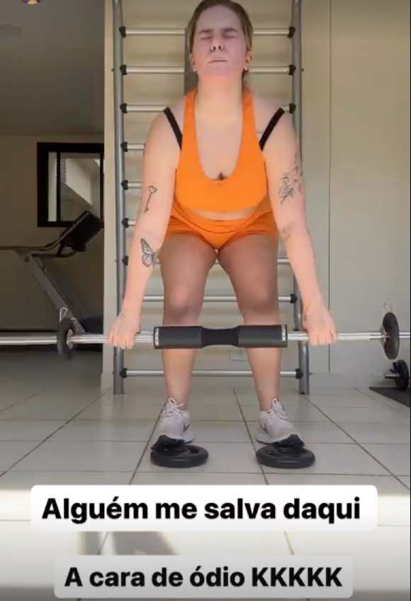 Viih Tube treinando, stories Instagram