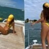 Camila Coelho em passeio de barco nos Estados Unidos, post Instagram