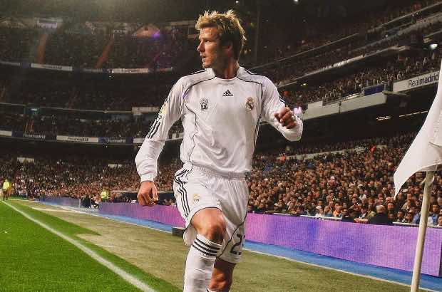 David Beckham atuando pelo Real Madrid 