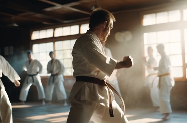 Aula coletiva de Taekwondo visando competições nacionais