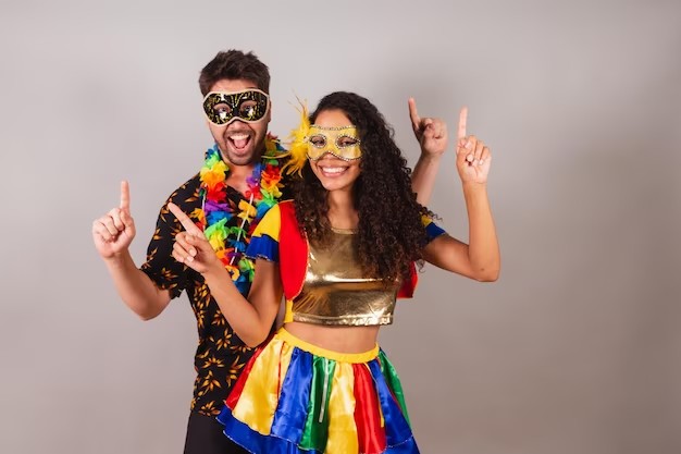 Casal no carnaval