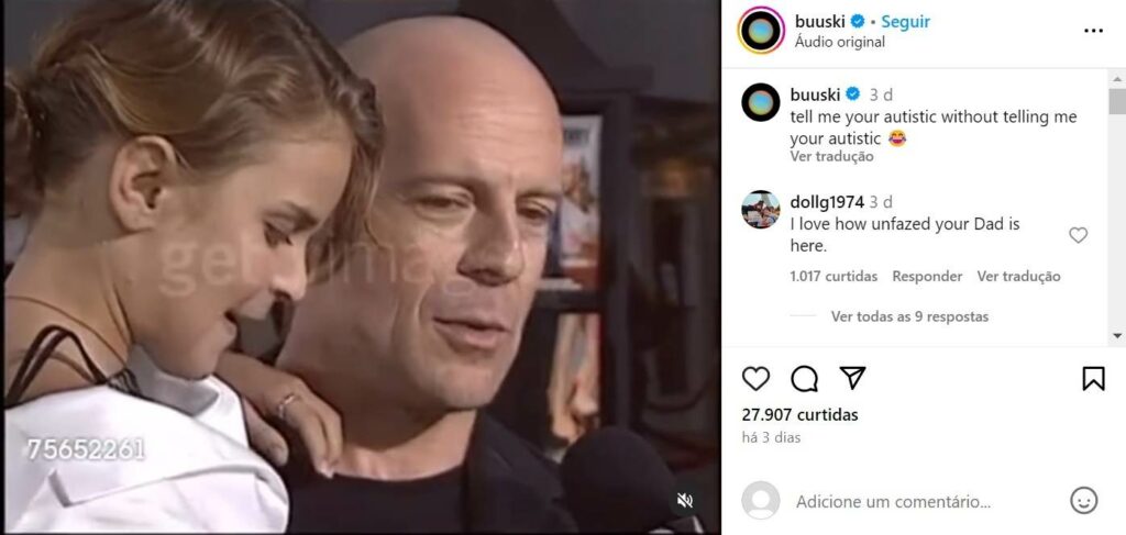 Vídeo Tallullah e Bruce Willis