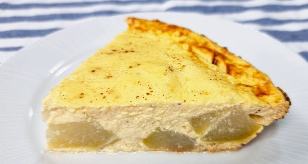 Torta de chuchu com queijo