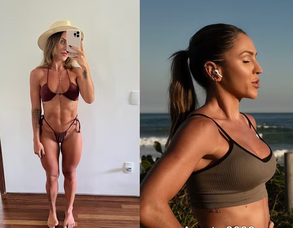 Aline Becker mostra mudanças do corpo nos últimos 4 anos