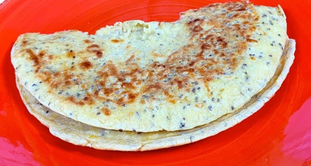 Crepe de ovo com tapioca