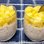 Pudim de chia com abacaxi