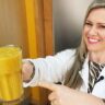 Suco de laranja com cenoura e pepino