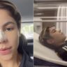 Ex-"BBB" Hariany mostra resultado após diminuir os seios e desabafa sobre recuperação de cirurgia plástica no nariz em câmara hiperbárica