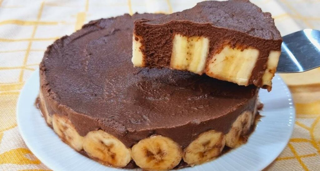 Torta de chocolate com banana