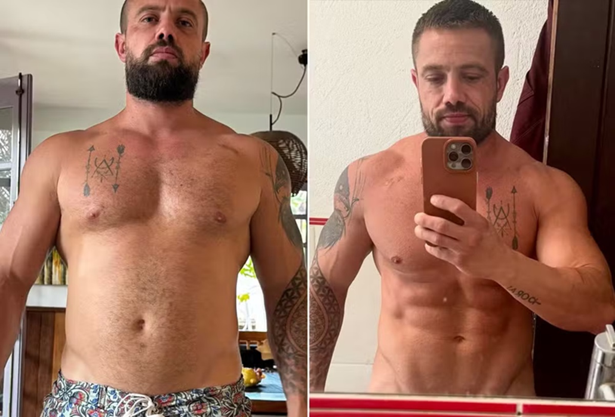 Rafael Cardoso surpreende com transformação física e mostra antes e depois