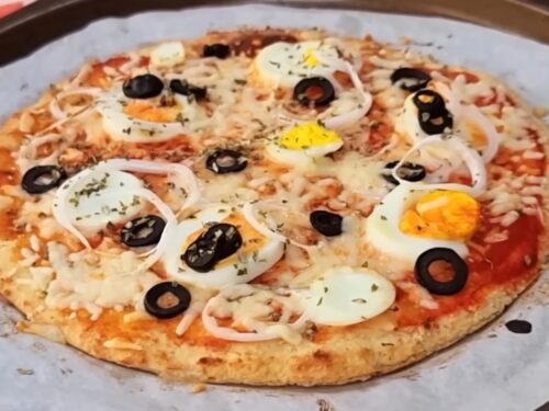 Só 2 ingredientes! Massa de pizza low carb - Sem farinha, ovo e trigo - Deliciosa e rápida!